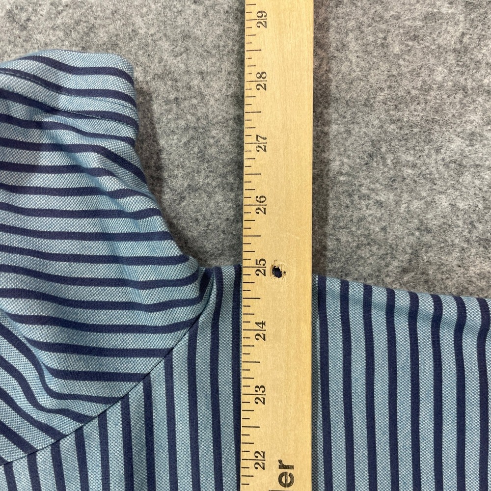 Tommy Bahama Mens Polo Shirt XL Blue Striped Striped Short Sleeve - Picture 7 of 12